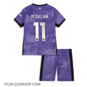 Liverpool Mohamed Salah #11 Terza Maglia Bambino 2023-24 Manica Corta (+ Pantaloni corti)